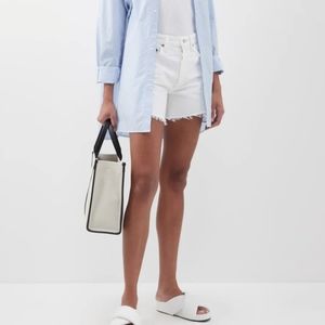 AGOLDE Parker Long Frayed Denim Shorts